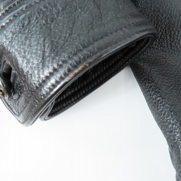 実際に弊社で買取させて頂いた【カスタム】A＆G/エーアンドジー クロスパッチ スカルコンチョ レザージャケット/Lの画像 6枚目