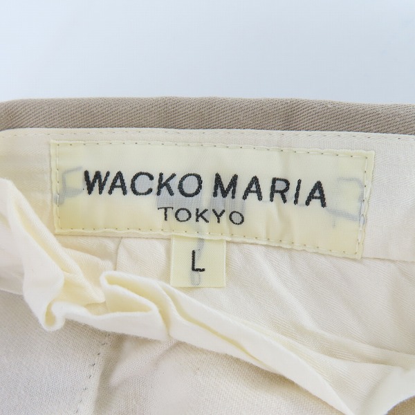 実際に弊社で買取させて頂いたWACKOMARIA/ワコマリア 7部丈 パンツ ベージュ Lの画像 3枚目