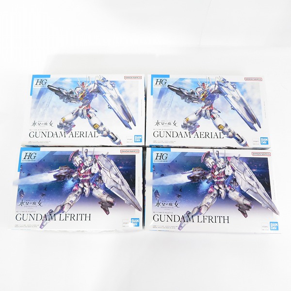 実際に弊社で買取させて頂いた【未組立】BANDAI/バンダイ HG 1/144 機動戦士ガンダム水星の魔女 ガンダムエアリアル/ガンダムブリス 4点セット