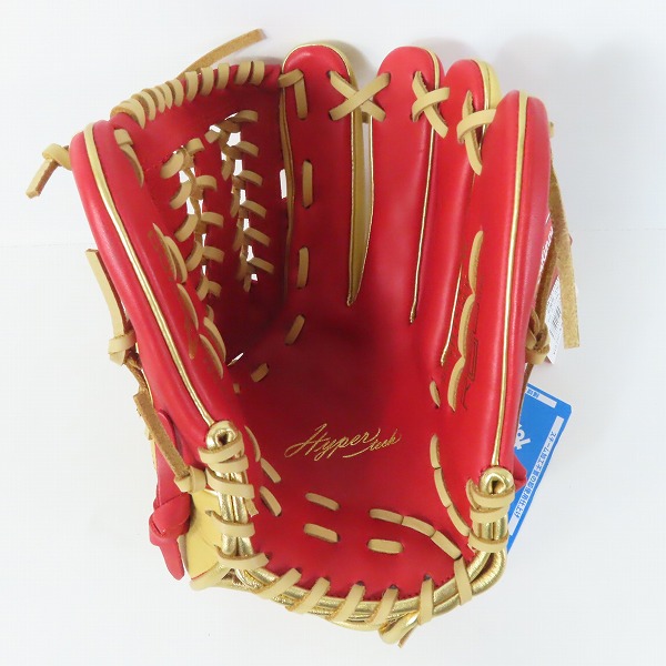 実際に弊社で買取させて頂いた【未使用】Rawlings/ローリングス HYPER TECH COLOR SYNC 軟式 オールラウンド 右投げ用 グローブ GR4HTCN55Wの画像 2枚目