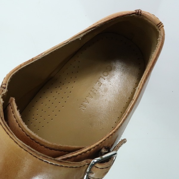 実際に弊社で買取させて頂いたCOLE HAAN/コールハーン ダブルモンクストラップ レザーシューズ/革靴 C12445 FC15/9の画像 4枚目