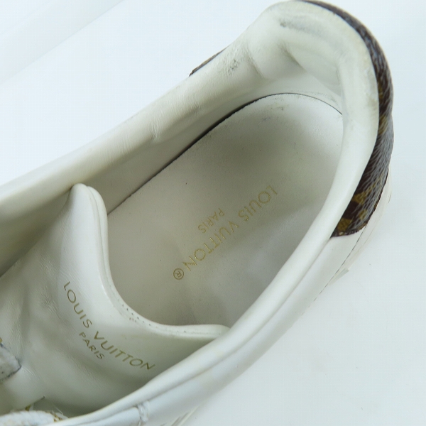 実際に弊社で買取させて頂いた【難あり】Louis Vuitton/ルイヴィトン 22年 タイムアウトライン モノグラム レザースニーカー/36の画像 4枚目
