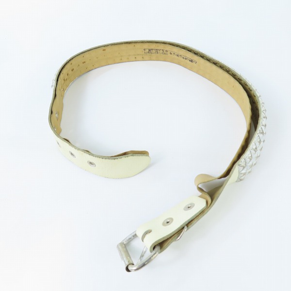 実際に弊社で買取させて頂いた 【難有り】Wendy's & foot the coacher/ウェンディズアンドフットザコーチャー スタッズ レザーベルト の画像 9枚目