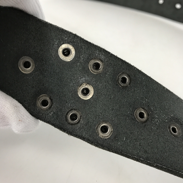 実際に弊社で買取させて頂いたSUGAR CANE/シュガーケーン スタッズ レザーベルト ブラック/34の画像 5枚目