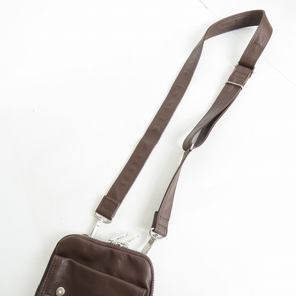 実際に弊社で買取させて頂いたPORTER/ポーター フリースタイル ポシェット ショルダーバッグ 707-07146 ダークブラウンの画像 2枚目