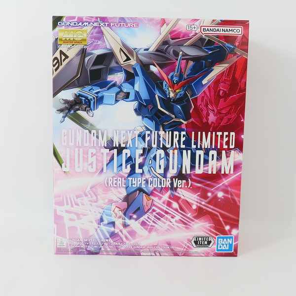 実際に弊社で買取させて頂いた【未組立】BANDAI/バンダイ MG 1/100 ZGMF-X09A ジャスティスガンダム(リアルタイプカラー Ver.) 