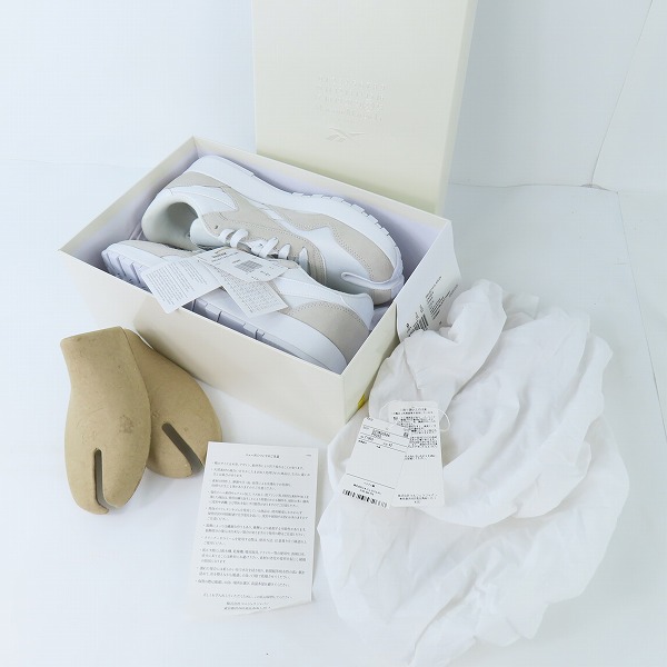 実際に弊社で買取させて頂いた【未使用】Maison Margiela×Reebok/メゾンマルジェラ×リーボック クラシックレザー タビ ナイロン スニーカー HP8847/27.0の画像 8枚目