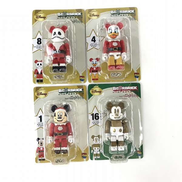 実際に弊社で買取させて頂いた【おまとめ/未開封含む】MEDICOM TOY/メディコムトイ BE@RBRICK/ベアブリック ディズニー オーナメントくじ A賞/H賞 等の画像 2枚目