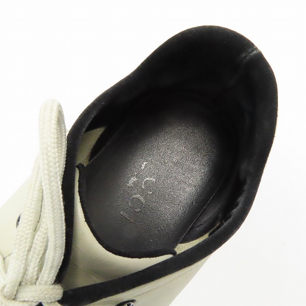 実際に弊社で買取させて頂いたGUCCI/グッチ スエード×レザー ローカット スニーカー ジャーマントレーナー 41E　の画像 4枚目