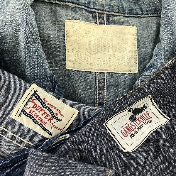実際に弊社で買取させて頂いた【おまとめ】DUFFER/ダファー JOURNAL STANDARD/ジャーナルスタンダード 他 シャンブレーシャツ/デニムシャツ/デニムベストの画像 1枚目