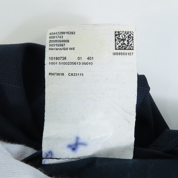 実際に弊社で買取させて頂いた【JPタグ】HUGO BOSS/ヒューゴボス GUABELLO 3ピース スーツ セットアップ 48の画像 6枚目