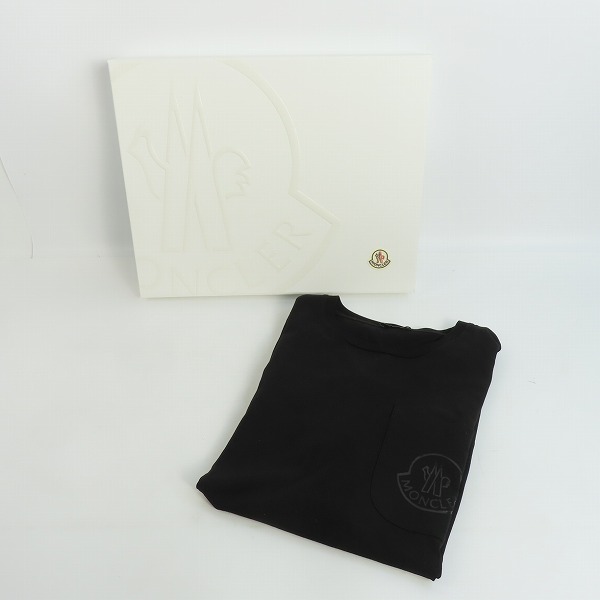 実際に弊社で買取させて頂いた【JPタグ】MONCLER/モンクレール MAGLIA T-SHIRT Uネック 胸ポケット 半袖 Tシャツ ブラック F20918C77710 829H8/Lの画像 9枚目