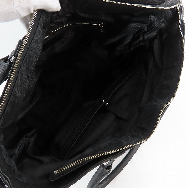 実際に弊社で買取させて頂いたDEAL DESIGN/ディールデザイン 2way エッジウェーブボストート レザー トートバッグ/ショルダーバッグの画像 3枚目