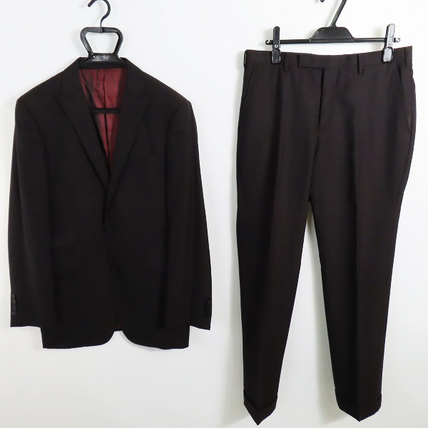 実際に弊社で買取させて頂いたBURBERRY BLACK LABEL/バーバリー ブラックレーベル スーツ/セットアップ BMD59-105-59/ダークブラウン/40R