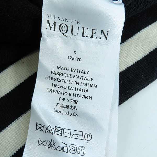 実際に弊社で買取させて頂いた【JPタグ】ALEXANDER McQUEEN/アレキサンダーマックイーン 切り替え ロゴワッペン クルーネックトレーナー/Sの画像 4枚目