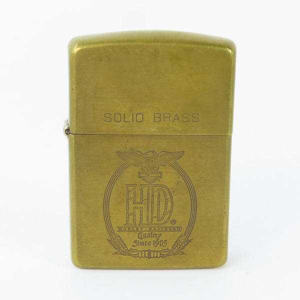 実際に弊社で買取させて頂いたZIPPO/ジッポー HARLEY-DAVIDSON/ハーレーダビッドソン SORID BASS/ブラス/1932-1990/90年製