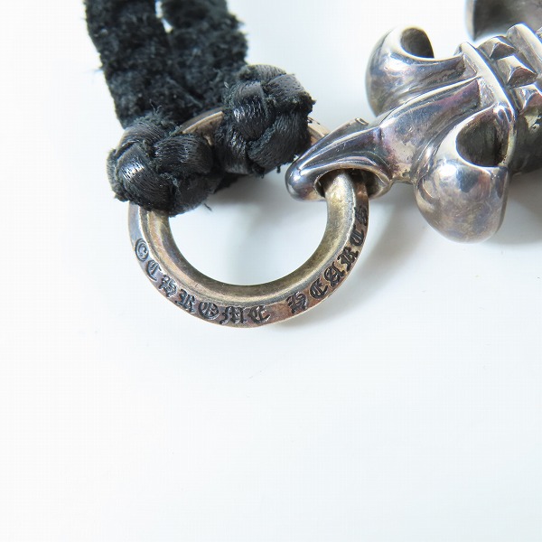 実際に弊社で買取させて頂いたCHROME HEARTS/クロムハーツ BSフレアチャーム w/レザーブレード スクロールボロチップの画像 4枚目