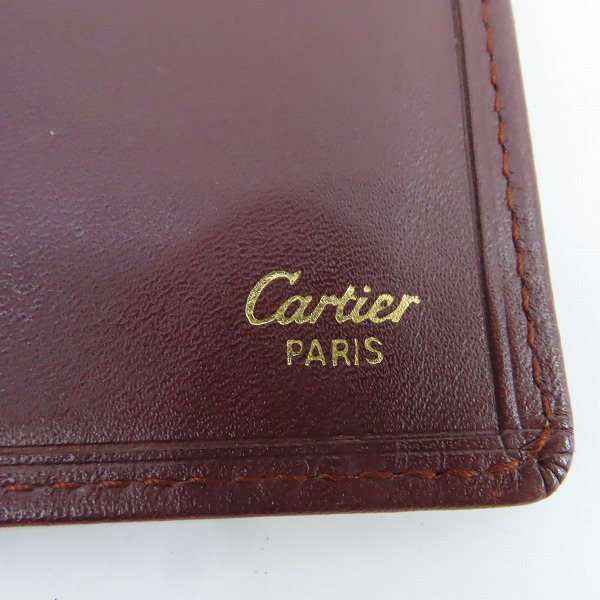 実際に弊社で買取させて頂いたCartier/カルティエ マストライン レザー 二つ折り 財布/ウォレットの画像 4枚目