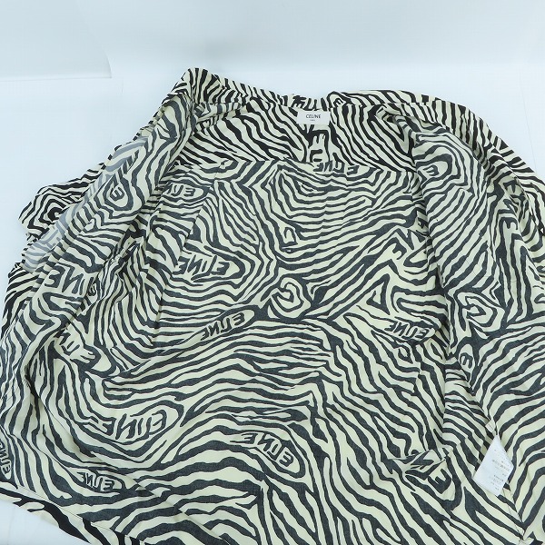 実際に弊社で買取させて頂いた【JPタグ】CELINE/セリーヌ ゼブラプリント ルーズフィット アロハシャツ 2C517235S/38の画像 2枚目
