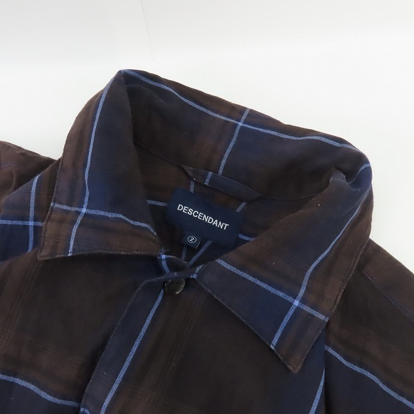 実際に弊社で買取させて頂いたDESCENDANT/ディセンダント チェック柄 長袖シャツ/2の画像 7枚目