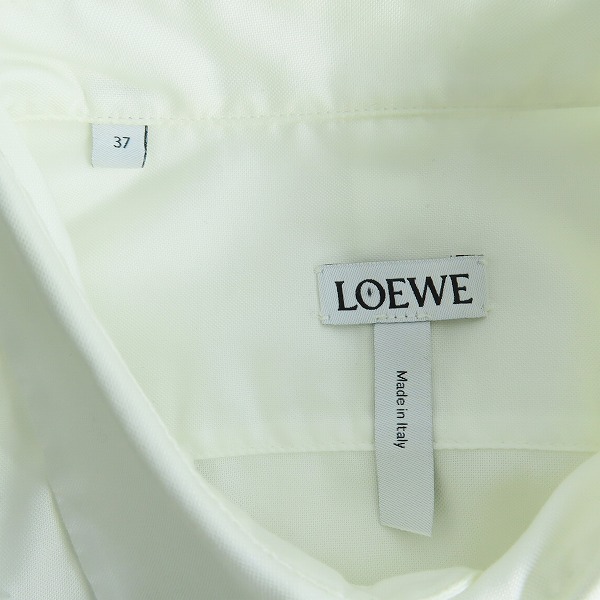 実際に弊社で買取させて頂いたLOEWE/ロエベ 袖ニットフリンジ 切替長袖シャツ H2269160FA/37の画像 2枚目