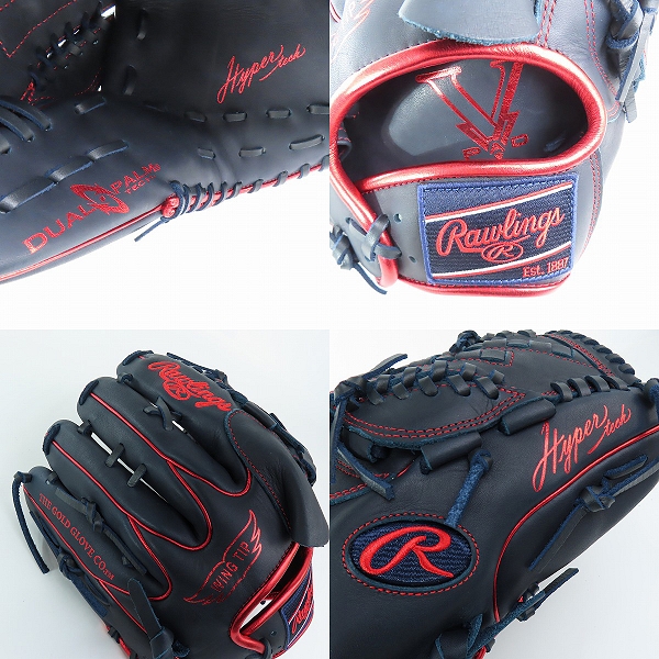 実際に弊社で買取させて頂いたRawlings/ローリングス HYPER TECH/ハイパーテック 軟式 投手用/ピッチャー用 グローブ/グラブ GR4HTCA15Wの画像 7枚目