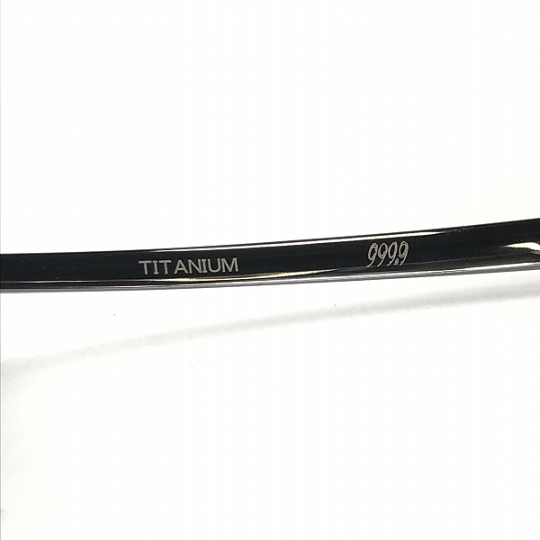 実際に弊社で買取させて頂いた999.9/フォーナインズ チタン ガンメタリック 度入り 眼鏡/メガネフレーム/アイウェア S-306T CAESAR-FLIP クリップオン付の画像 6枚目