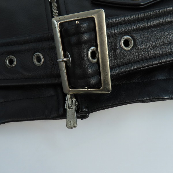 実際に弊社で買取させて頂いたNO ID./ノーアイディー ダブル レザージャケット ライダース 439030-878L/2の画像 9枚目