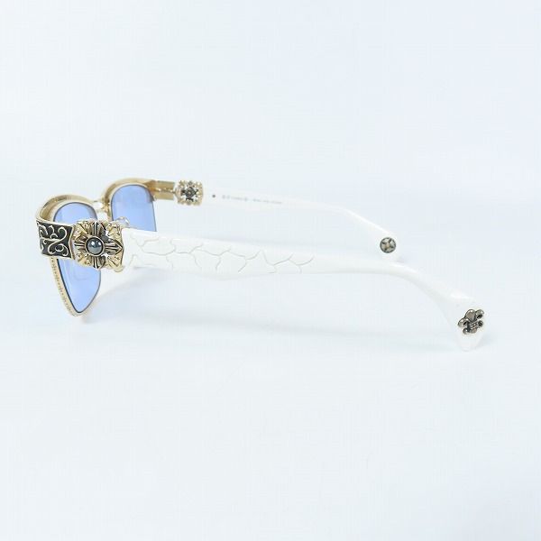 実際に弊社で買取させて頂いたA'rossvy/ロズヴィー サイド シルバー 925 ストーンデザイン サングラス/アイウェア 209251605の画像 2枚目