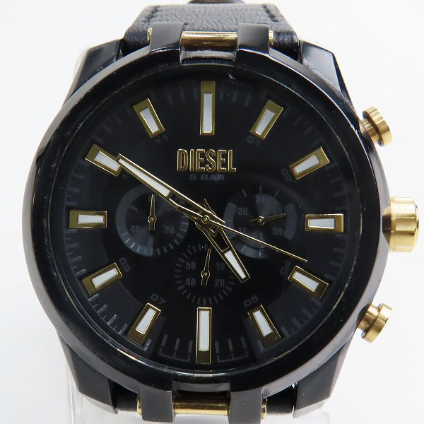 実際に弊社で買取させて頂いたDIESEL/ディーゼル SPLIT/スプリット レザーベルト 時計/ウォッチ DZ4610