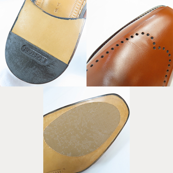 実際に弊社で買取させて頂いたa.testoni/ア・テストーニ スクエアトゥ ブローグシューズ/7の画像 7枚目