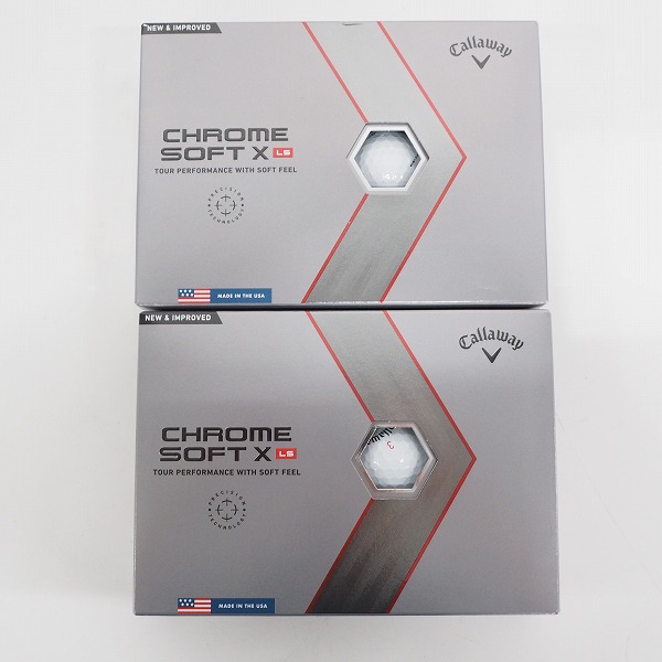 実際に弊社で買取させて頂いた【未使用】Callaway/キャロウェイ CHROME SOFT X LS ゴルフボール ホワイト 2ダースの画像 2枚目
