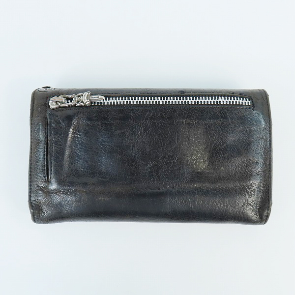 実際に弊社で買取させて頂いたCHROME HEARTS/クロムハーツ WAVE/ウェーブウォレット クロスボタン/長財布の画像 1枚目