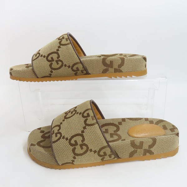 実際に弊社で買取させて頂いたGucci/グッチ ジャンボ GGキャンバス メンズ スライドサンダル 靴 624695/8の画像 3枚目