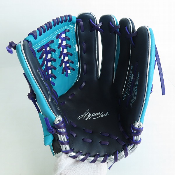 実際に弊社で買取させて頂いたRawlings/ローリングス HYPER TECH COLOR SYNC 軟式 オールラウンド 右投げ用 グローブ GR4HTCN55Wの画像 4枚目