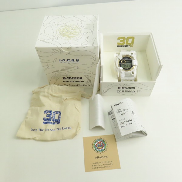 実際に弊社で買取させて頂いた【保証期間内/未使用】G-SHOCK/Gショック フロッグマンICERCJapan/30周年記念モデルMASTER OF G SEA/タフソーラー GW-8201K-7JRの画像 9枚目