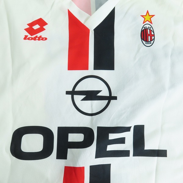 実際に弊社で買取させて頂いたlotto/ロット ACミラン 95/96 アウェイ ユニフォーム #18 バッジョの画像 3枚目