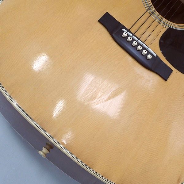 実際に弊社で買取させて頂いた★【難有り】Morris/モーリス W-18 幌馬車ラベル アコースティックギター/アコギ 日本製の画像 6枚目