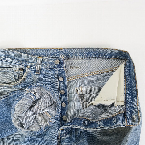 実際に弊社で買取させて頂いたLEVI'S/リーバイス ヴィンテージ 501 66前期 ボタン裏刻印6 スモールe  ボタンフライ デニムパンツ /36の画像 2枚目