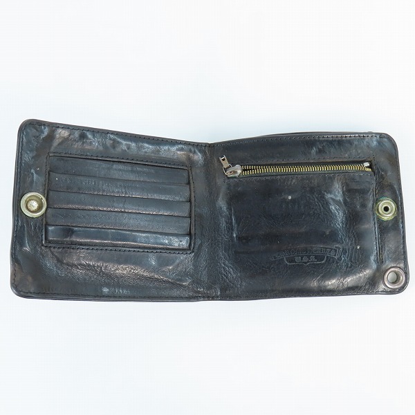 実際に弊社で買取させて頂いたCHROME HEARTS/クロムハーツ ONE SNAP/ワンスナップ ウォレット クロスボタンの画像 3枚目