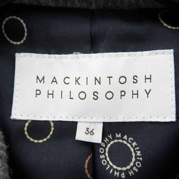 実際に弊社で買取させて頂いたMACKINTOSH PHILOSOPHY/マッキントッシュフィロソフィー ウール ステンカラーコート H5B07-260-06/36の画像 2枚目