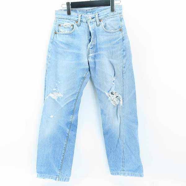 実際に弊社で買取させて頂いたLEVI'S/リーバイス ヴィンテージ バレンシア工場 刻印555 501 ボタンフライ デニム W28L34