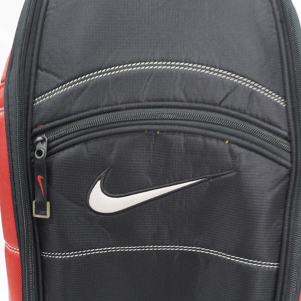 実際に弊社で買取させて頂いたNIKE GOLF/ナイキ ゴルフ 6分割キャディバッグ ブラックxレッドxシルバーの画像 6枚目