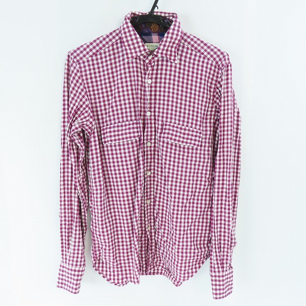 実際に弊社で買取させて頂いた【JPタグ】ETRO/エトロ BEN ETRO ESSERE ギンガムチェック柄シャツ 38