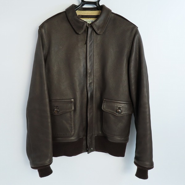 実際に弊社で買取させて頂いたTHE REAL McCOY'S/ザリアルマッコイズ ディアスキン/鹿革 A-2フライトジャケット 40