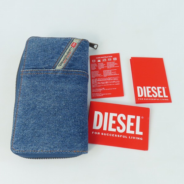実際に弊社で買取させて頂いたDIESEL/ディーゼル デニム地 ラウンドジップ ウォレット/長財布の画像 7枚目
