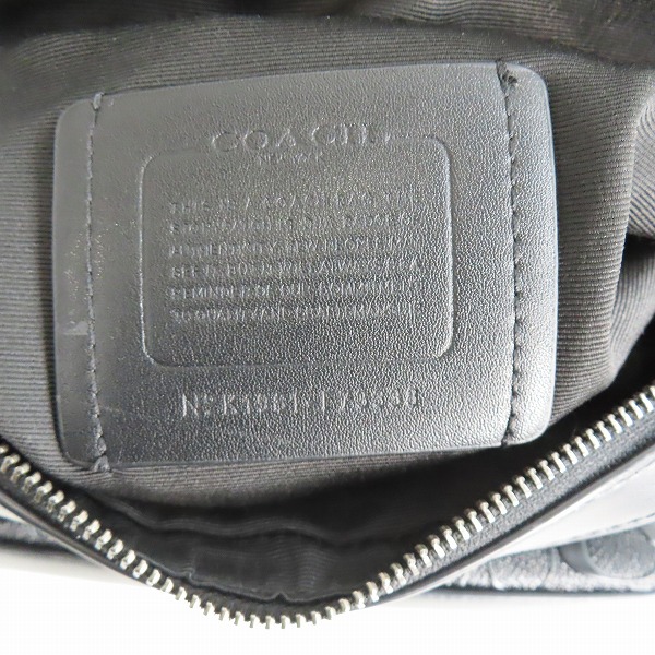 実際に弊社で買取させて頂いたCOACH/コーチ ショルダーバッグ レザー ブラック F73338の画像 5枚目