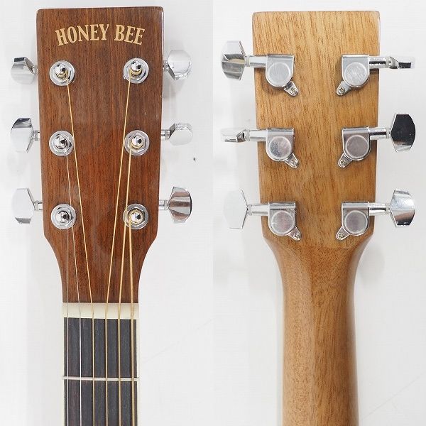 実際に弊社で買取させて頂いた★HONEY BEE/ハニービー F-17LH N アコースティックギター/アコギ  レフティ/左きき用 ソフトケース付の画像 2枚目