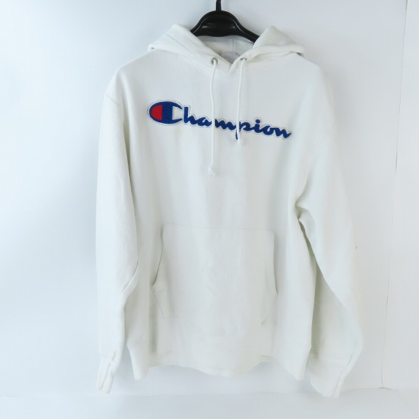 実際に弊社で買取させて頂いたChampion/チャンピオン REVERSE WEAVE/リバースウィーブ プルオーバーパーカー ホワイト GF68/2XL(JAPANサイズ)