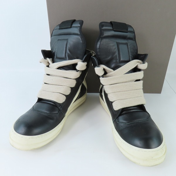 実際に弊社で買取させて頂いたRick Owens/リックオウエンス GEOBASKET JUMBO LACE ジオバスケット ジャンボレース ハイカットスニーカー/RU01B1894 LPOW1/43